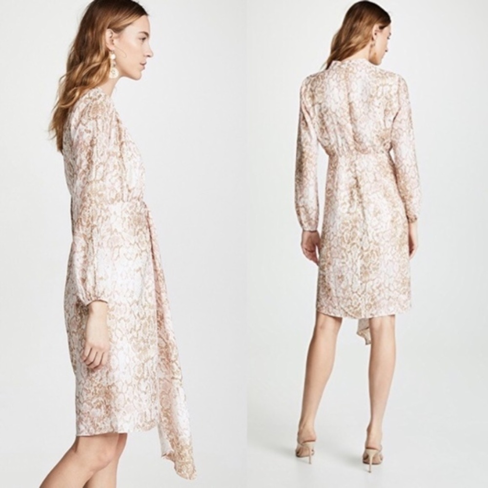 WAYF Arista Snake Python Print Midi Dress - Picture 5 of 6